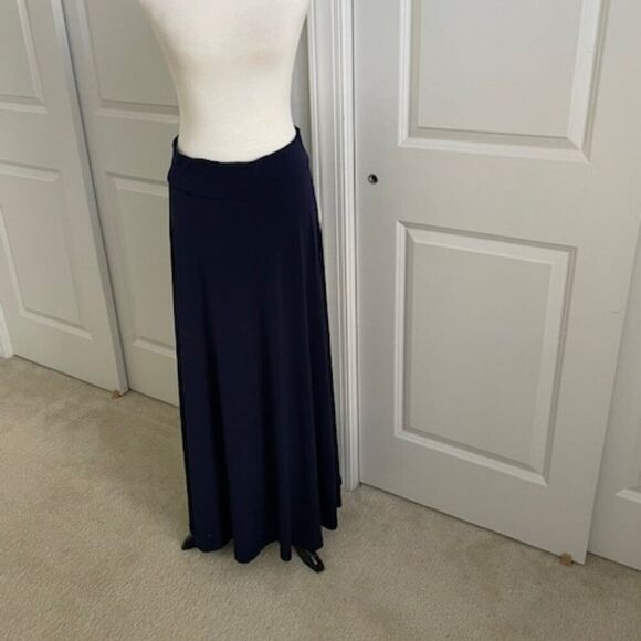 Veronicam Long Blue Maxi Stretchy Flowy Skirt Size Large - Picture 3 of 6